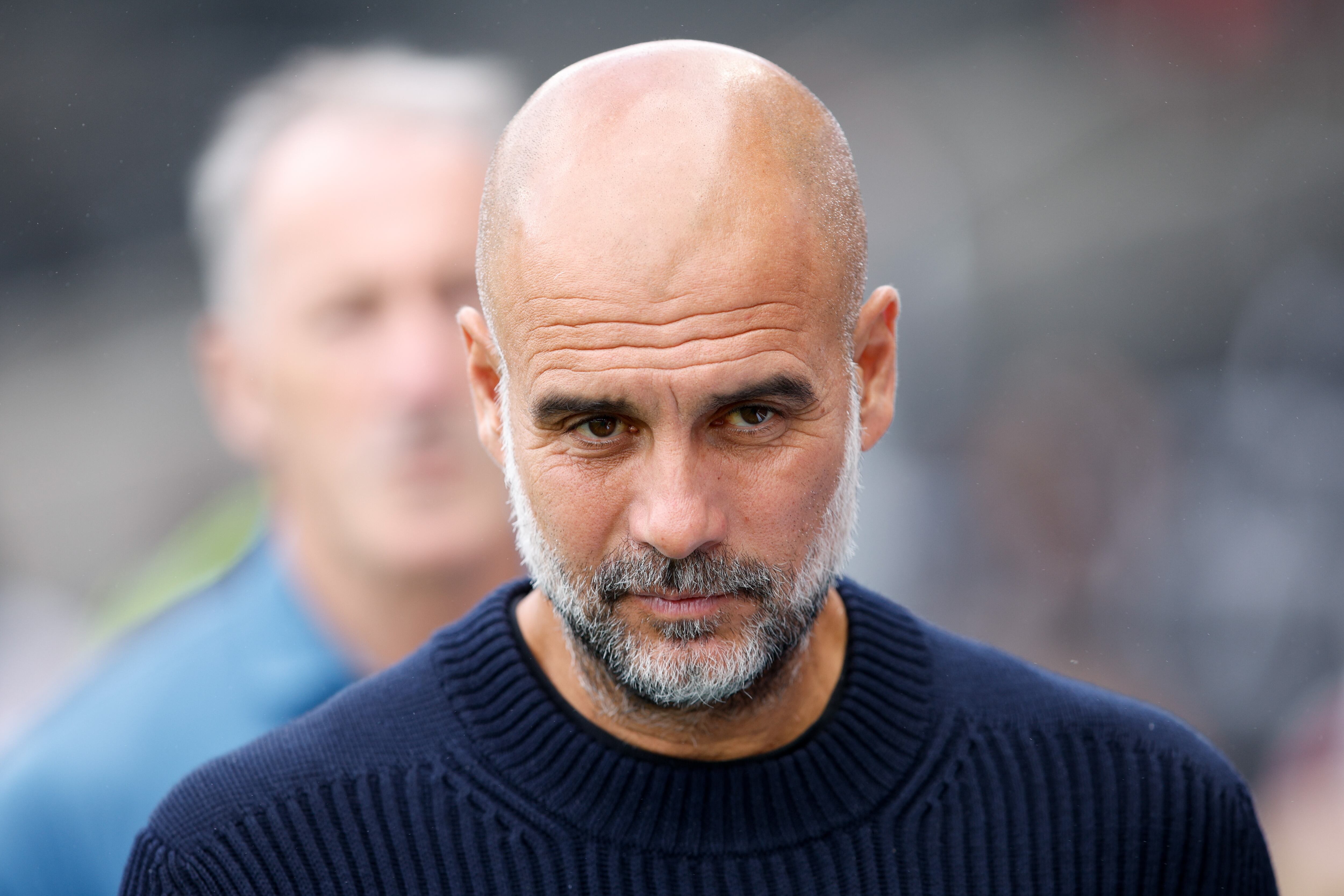 Pep Guardiola, durante el partido que disputó el City contra el Fulham
