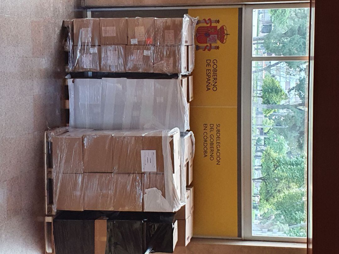 Mascarillas enviadas por el Gobierno a Andalucía