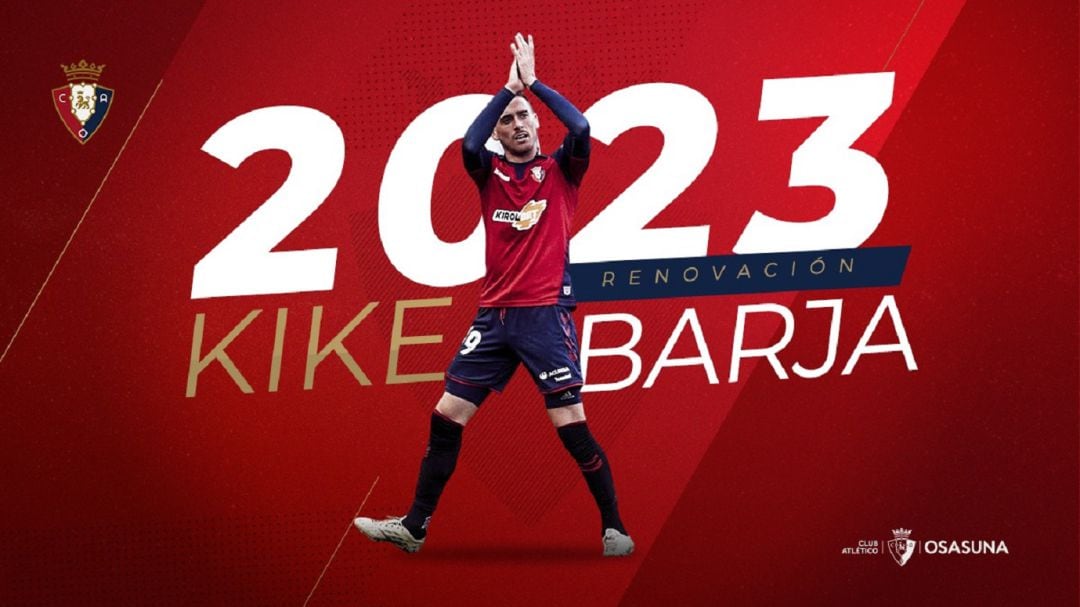 Barja amplía su contrato con Osasuna hasta 2023