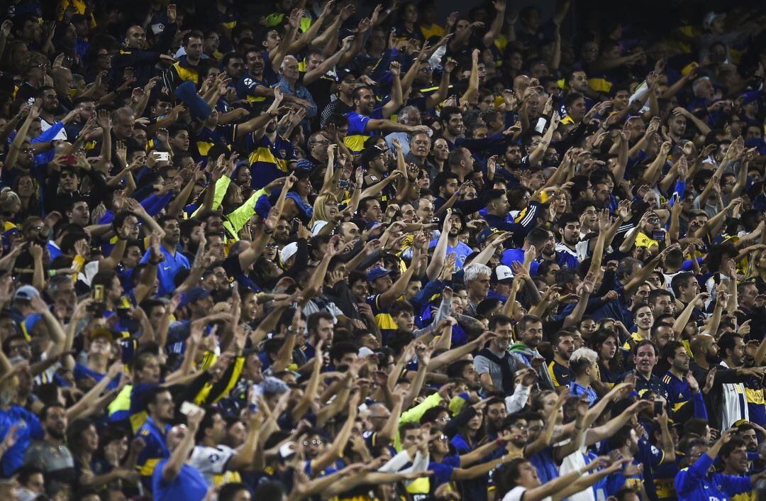 La hinchada de Boca Juniors en la Bombonera.