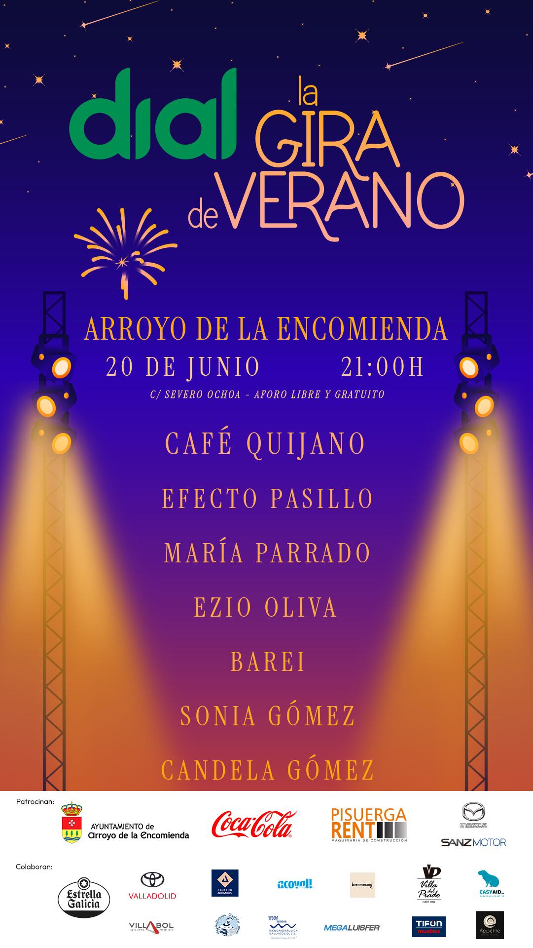 Cartel del concierto en Arroyo de la Encomienda