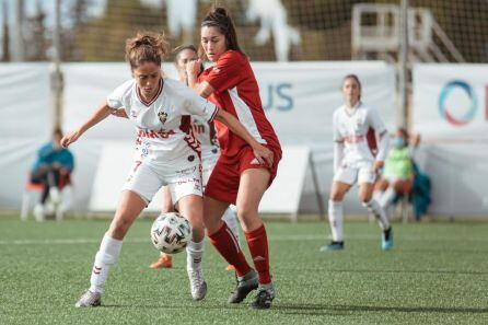 Matilde Martínez, durante un partido con el Fundación Albacete