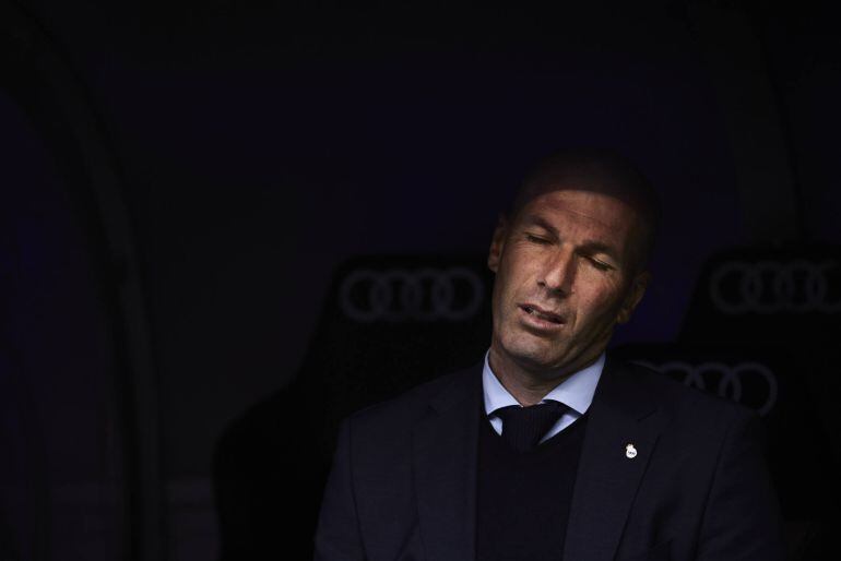 Zidane, en un partido del Real Madrid