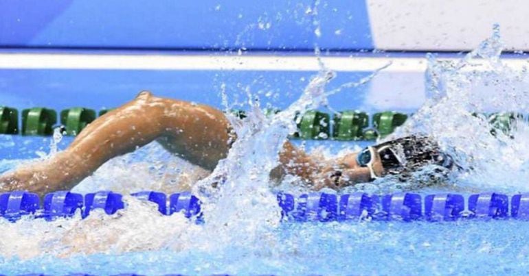 Chano Rodríguez en un momento de la final de 50 metros libres categoría S5