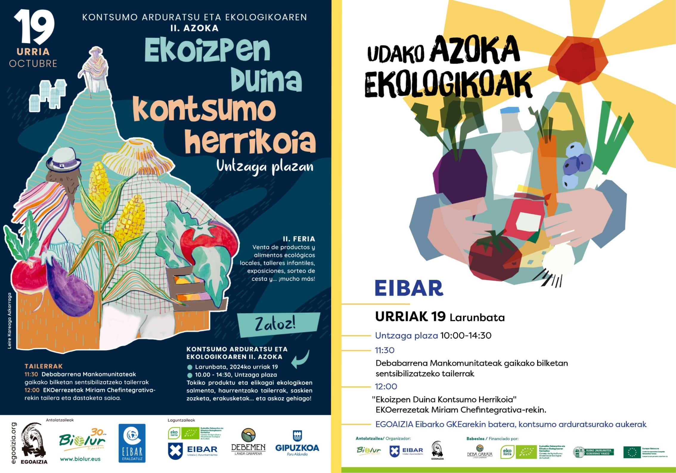 Carteles de la II Feria de Consumo Responsable y Ecológico de Eibar