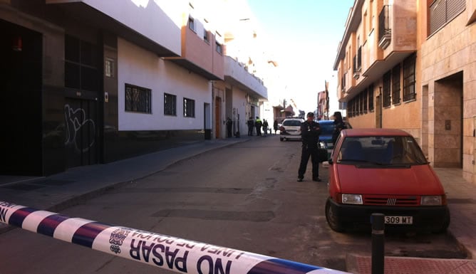 Lugar del tiroteo que ha tenido lugar a la altura de un supermercado en Ciudad Real