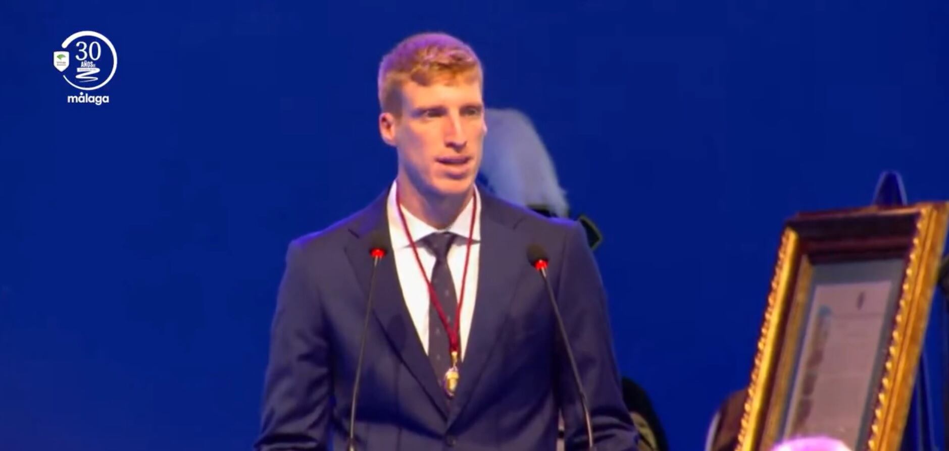 Alberto Díaz, en su discurso de agradecimiento tras recibir la medalla de la provincia