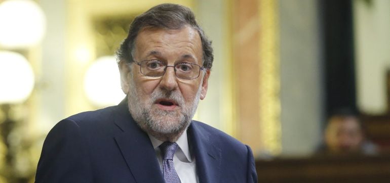 El presidente del Gobierno en funciones, Mariano Rajoy, en la segunda jornada del debate de su investidura.