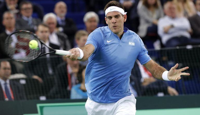 Del Potro, durante el encuentro ante Karlovic