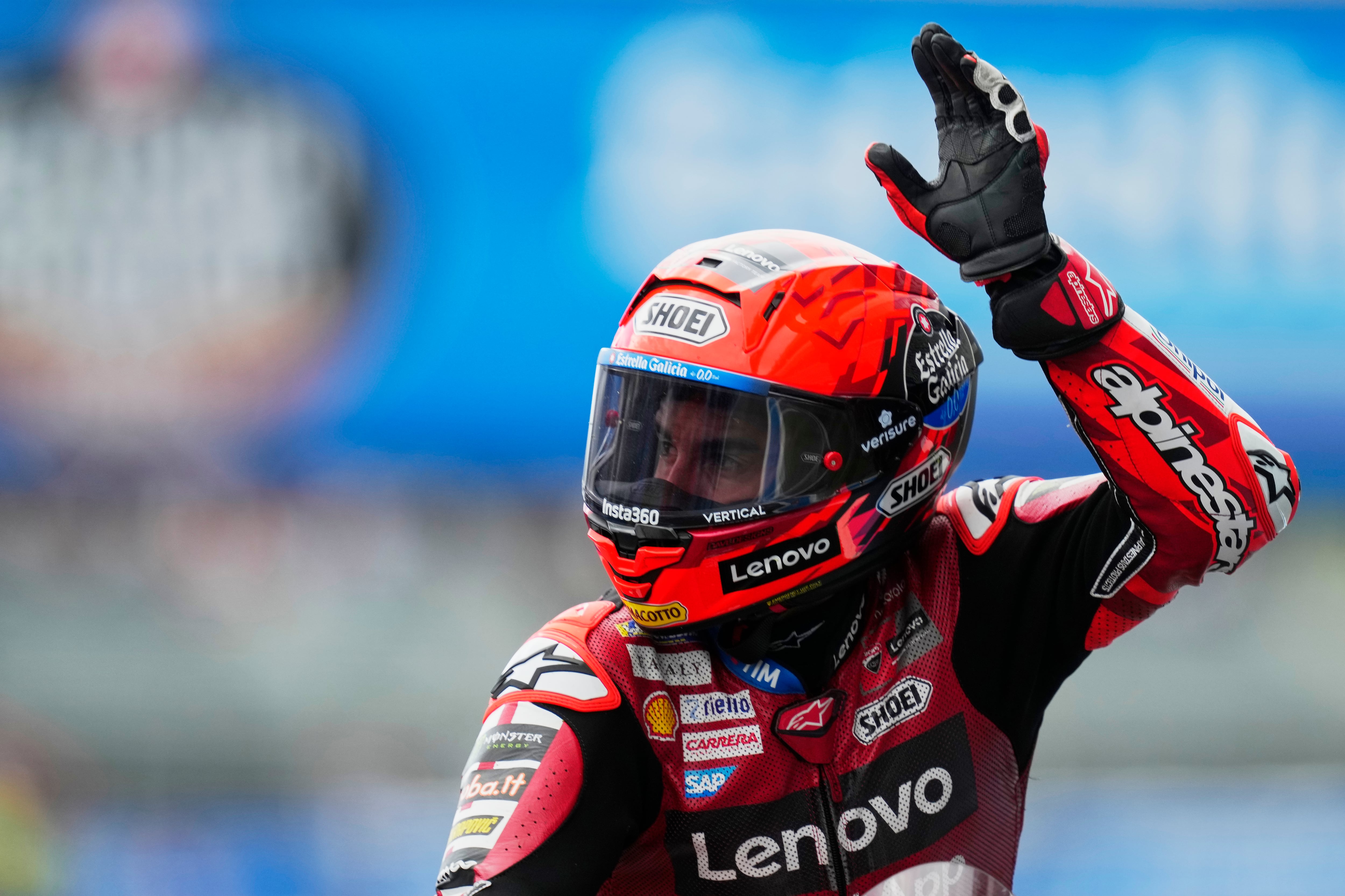 Saludo de Marc Márquez a la afición del GP de España