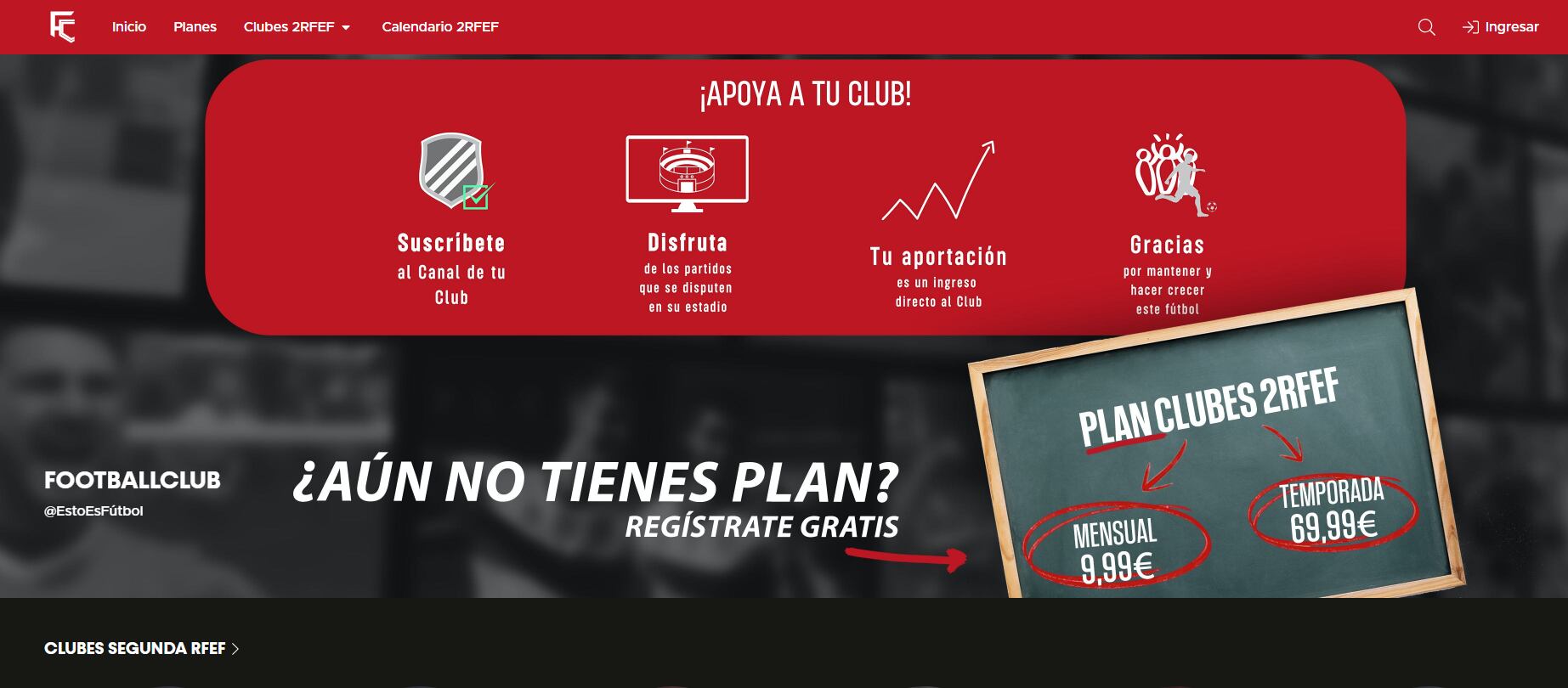 Planes para ver los partidos de Segunda Federación