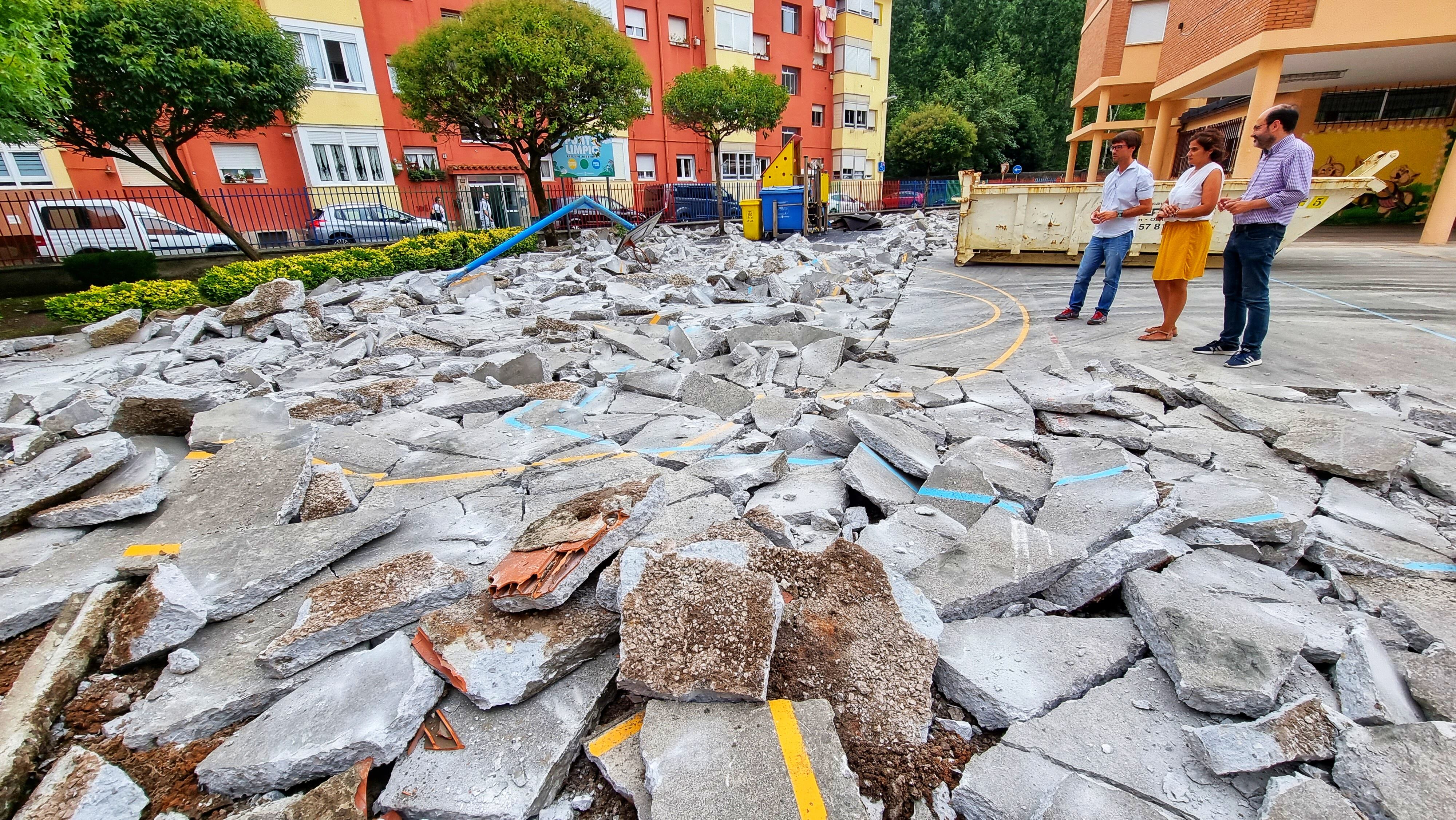 Obras colegio Menéndez Pidal del Barrio Covadonga.