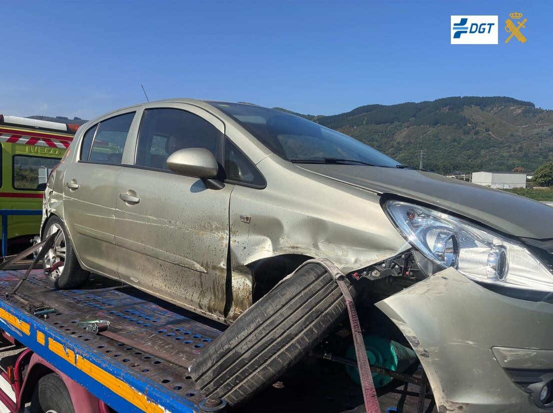 Estado en el que quedó el vehículo que conducía el menor