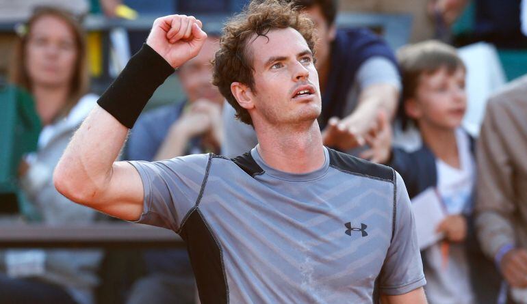 Murray celebra su victoria frente a Ferrer