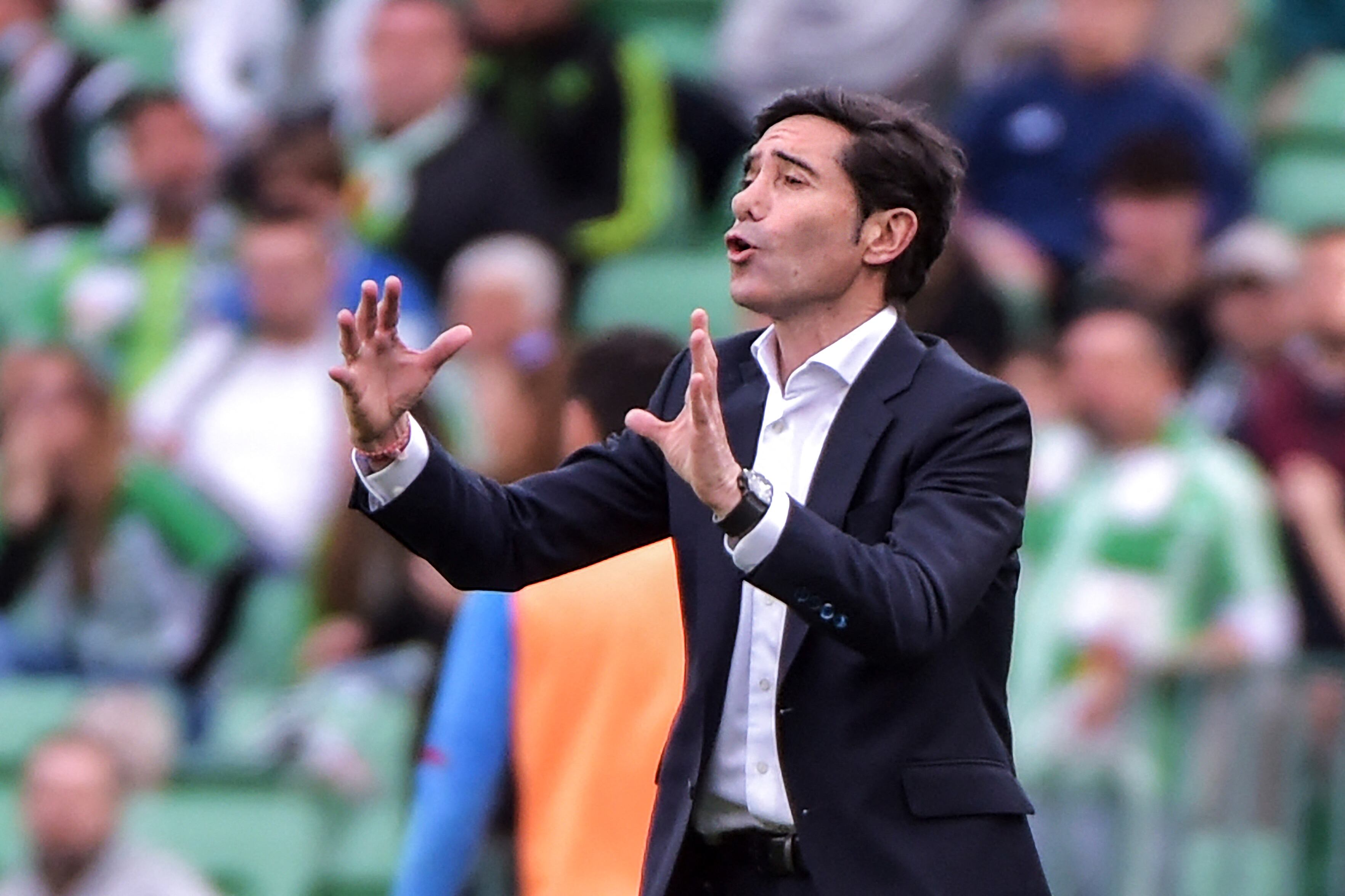 Marcelino, durante el partido entre Athletic y Betis disputado en el Benito Villamarín