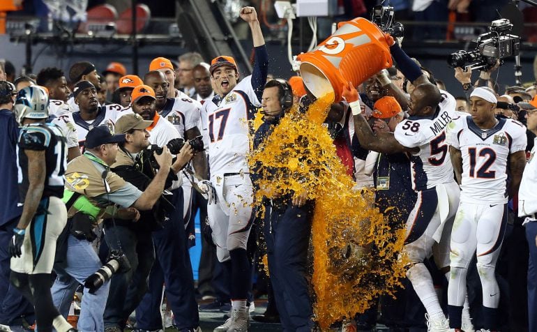 Los Broncos celebran la Super Bowl