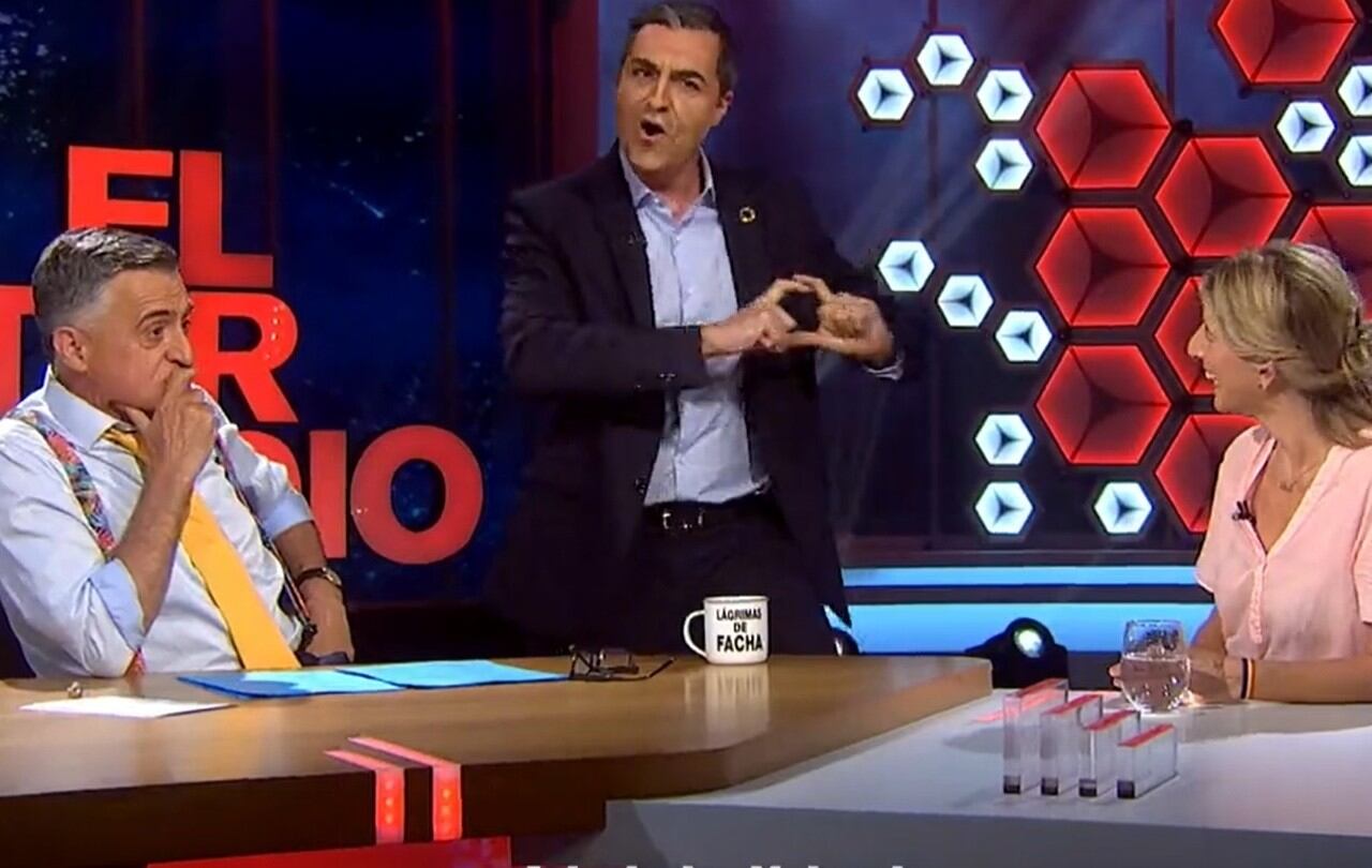 Yolanda Díaz, en un momento de la entrevista en &#039;El Intermedio&#039;.