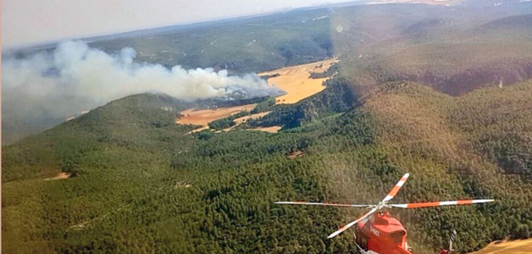 Incendio forestal declarado en Paracuellos de la Vega