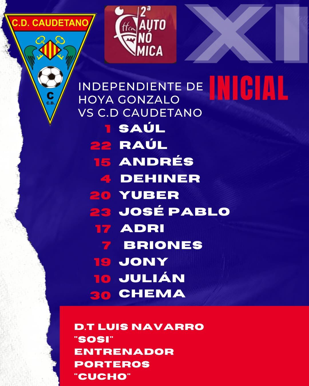 Alineación inicial