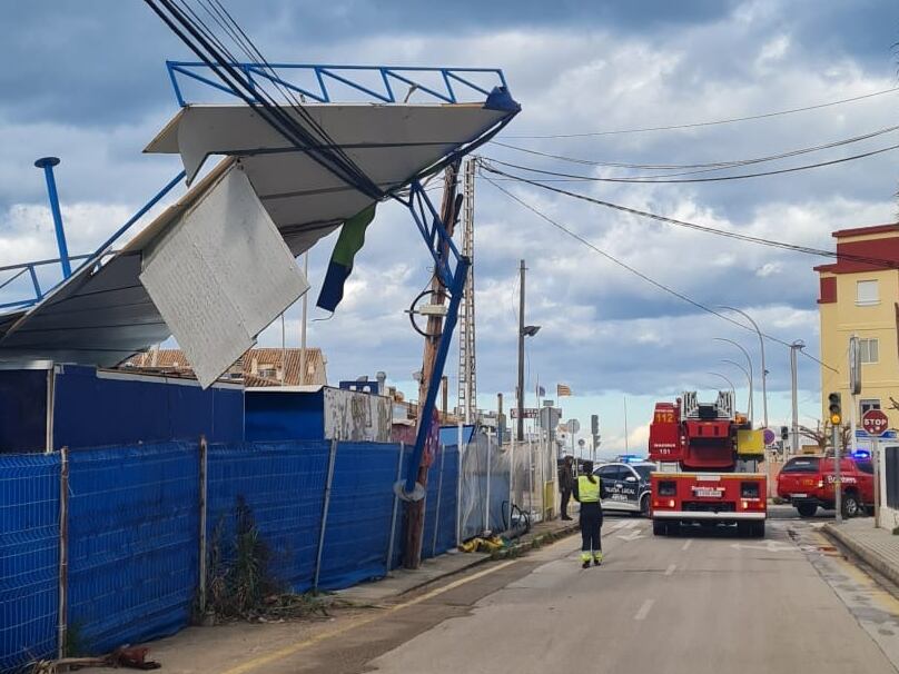 Parte de una atracción de feria en el Assagador de Sant Pere