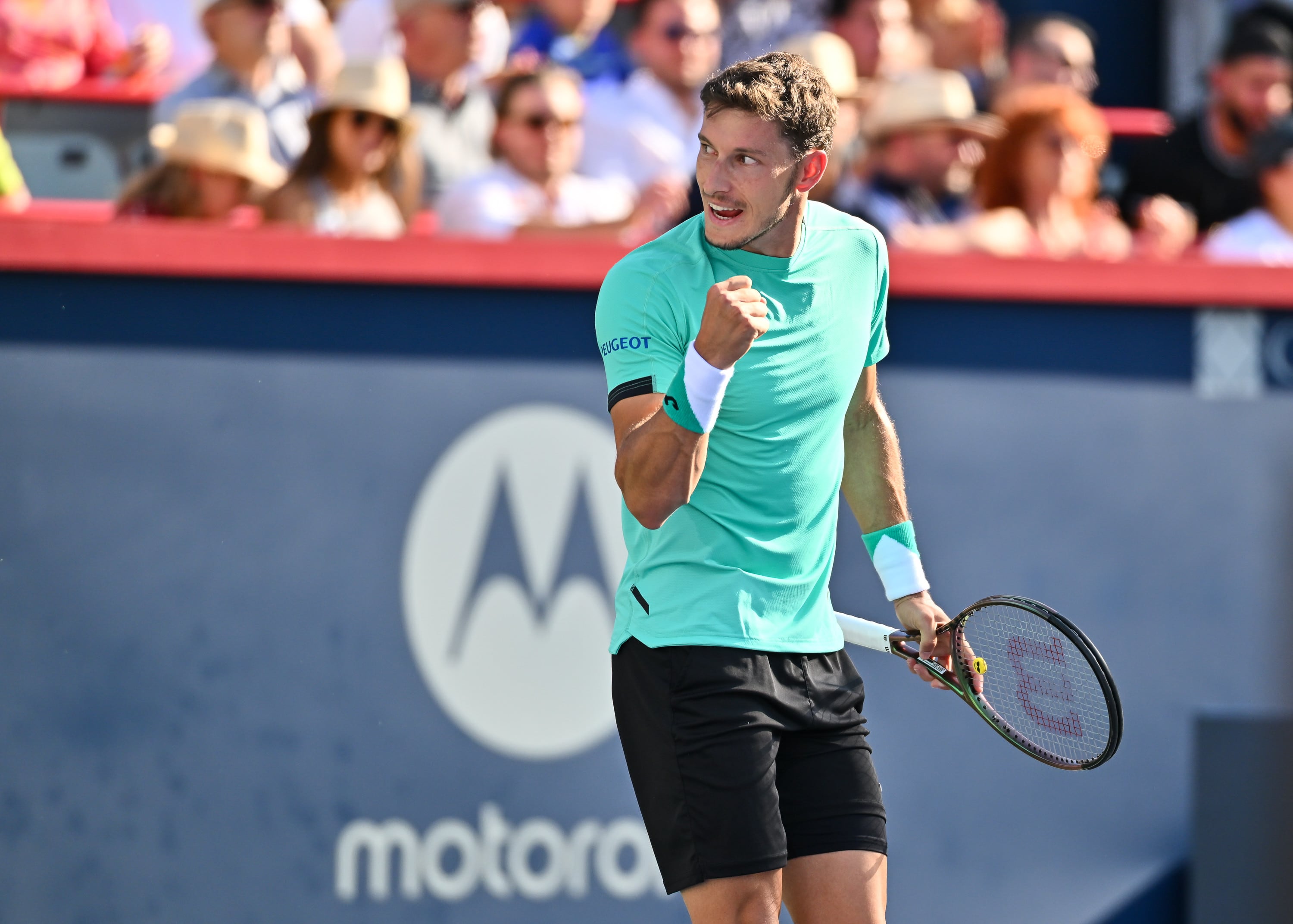 Pablo Carreño celebrando un punto conseguido en la final del Masters 1000 de Montreal