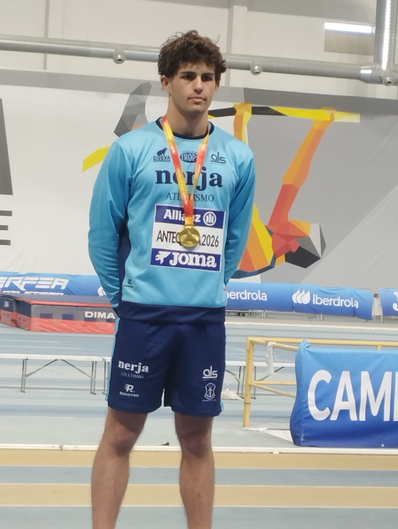 El atleta del Trops-Cueva de Nerja Santiago Rodríguez, campeón de España de heptatlon