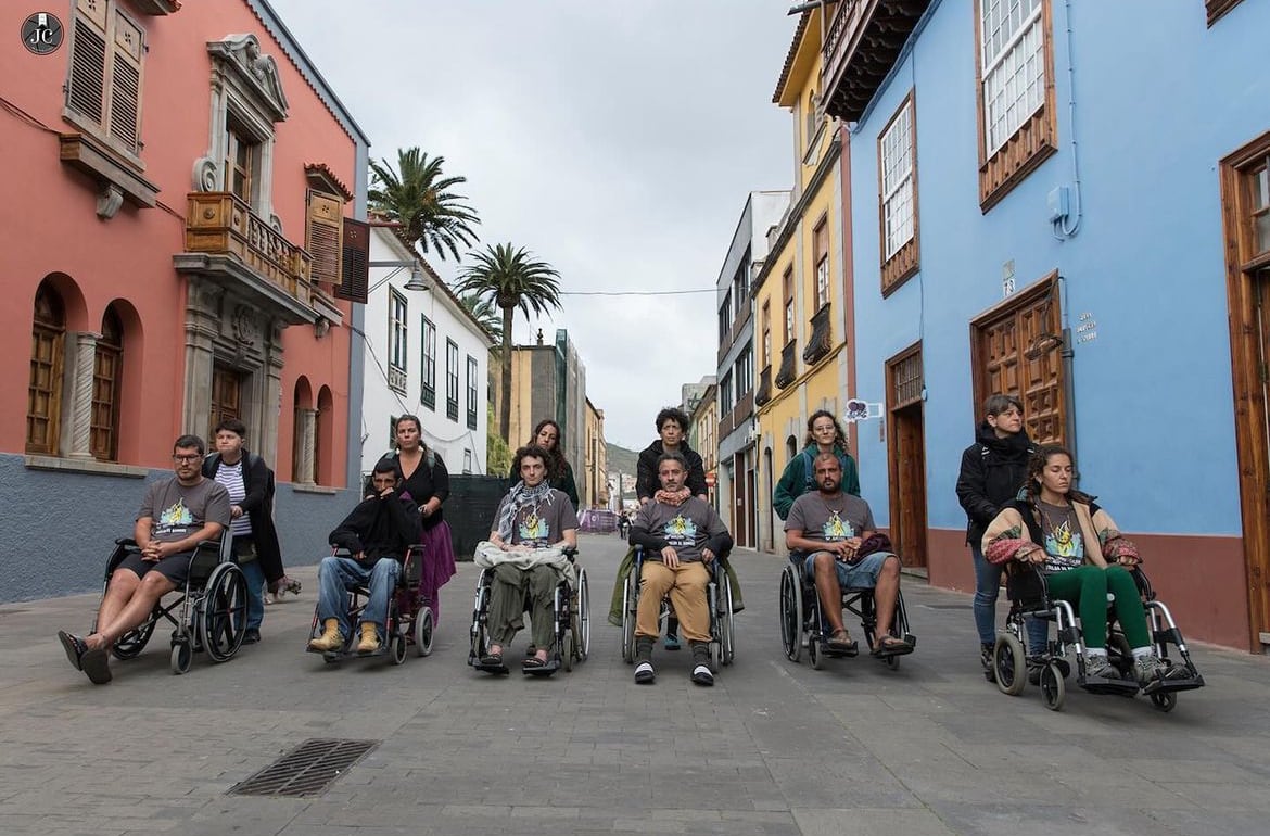 Huelguistas en La Laguna (Jesús Cabrera)