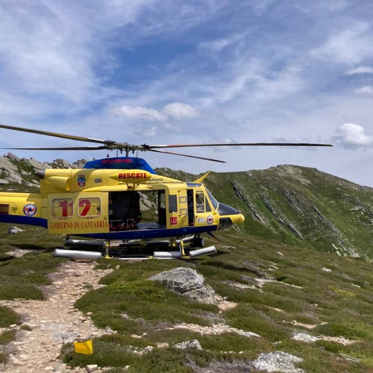 Rescatada una corredora de Valladolid con una muñeca rota en un trail de Campoo