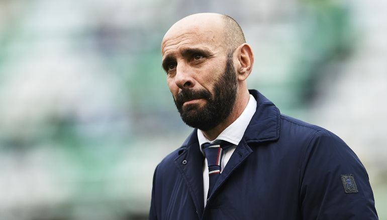 Monchi, en la previa del derbi sevillano ante el Betis