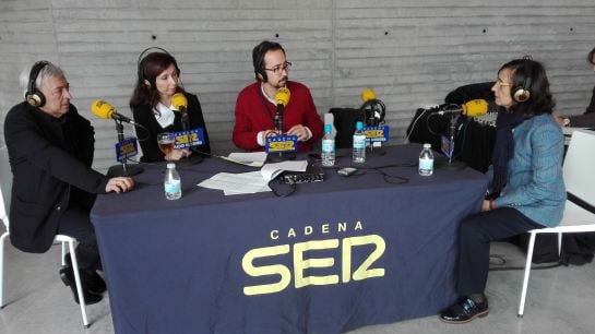 Enrique Sobejano, Fuensanta Nieto y Rosa Aguilar en el C3A