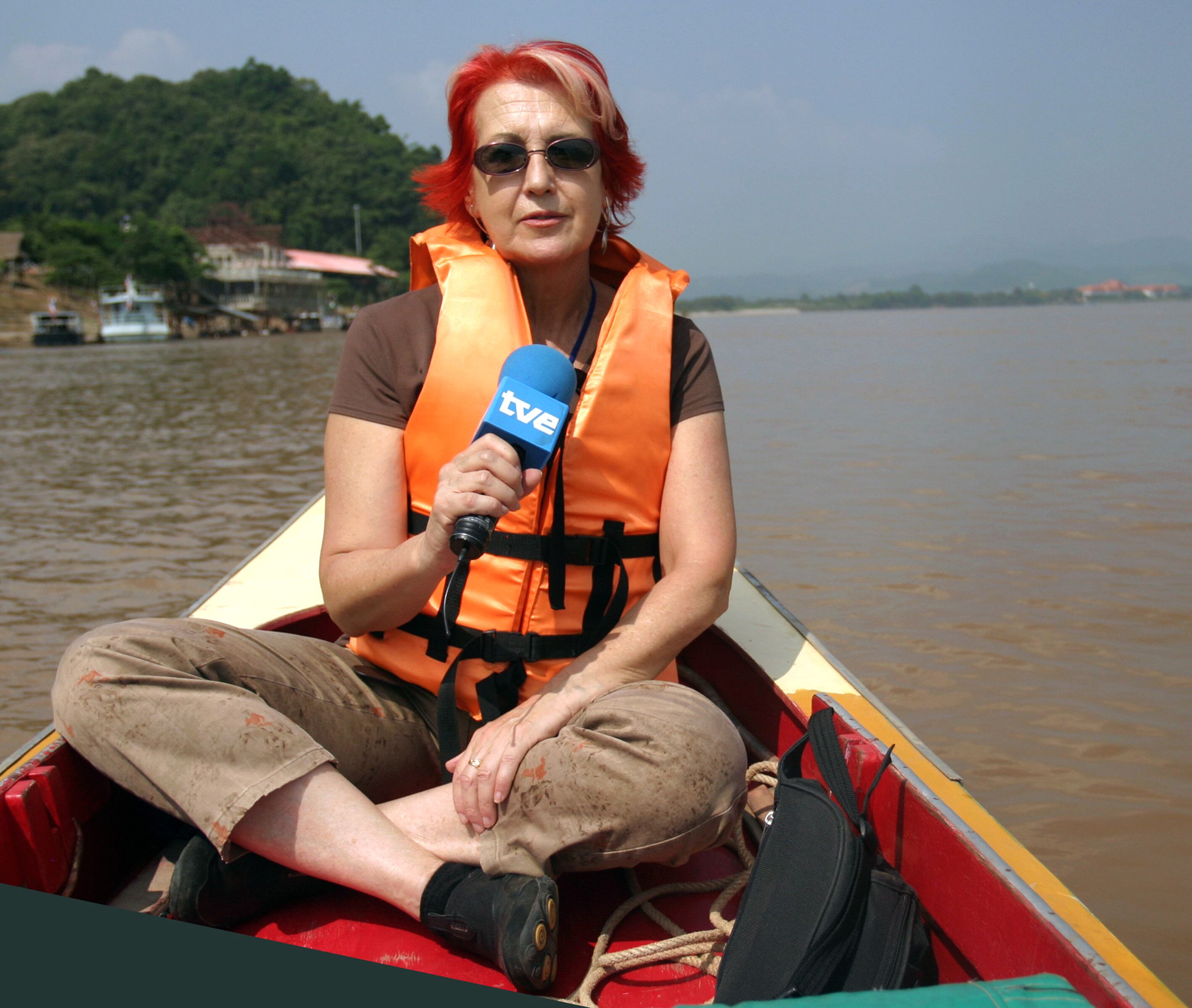 Rosa Maria Calaf en una connexió des de Tailàndia.