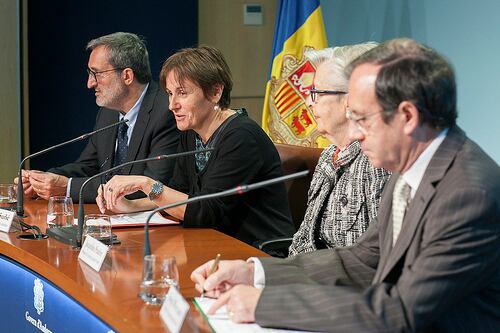 Un moment de la presentació de l'estudi, realitzada avui.