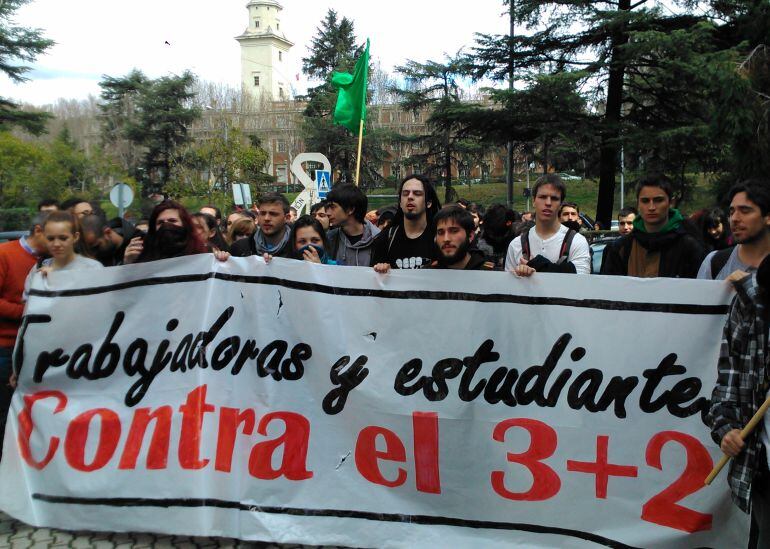 Protesta en el Rectorado de la Complutense