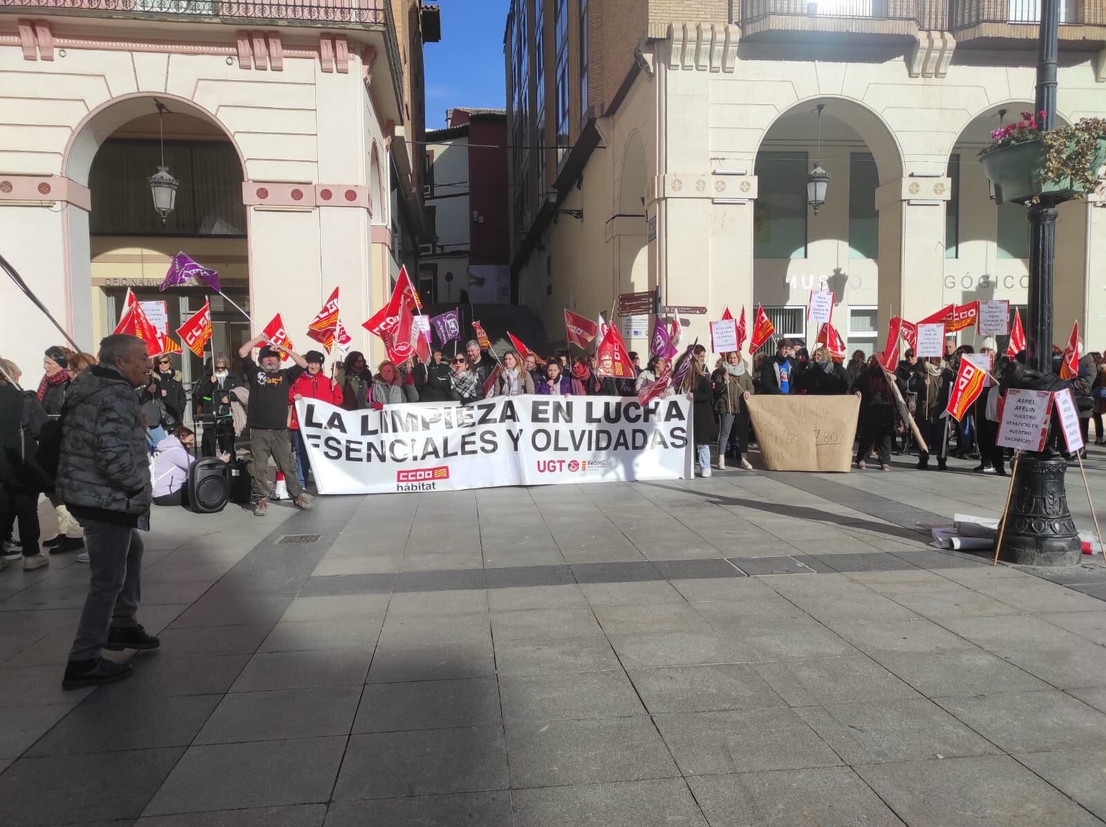 Manifestación de las trabajadoras de limpieza