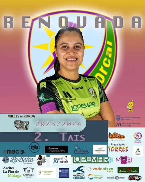 La brasileña Tais Alves renueva con el Nueces de Ronda Atlético Torcal