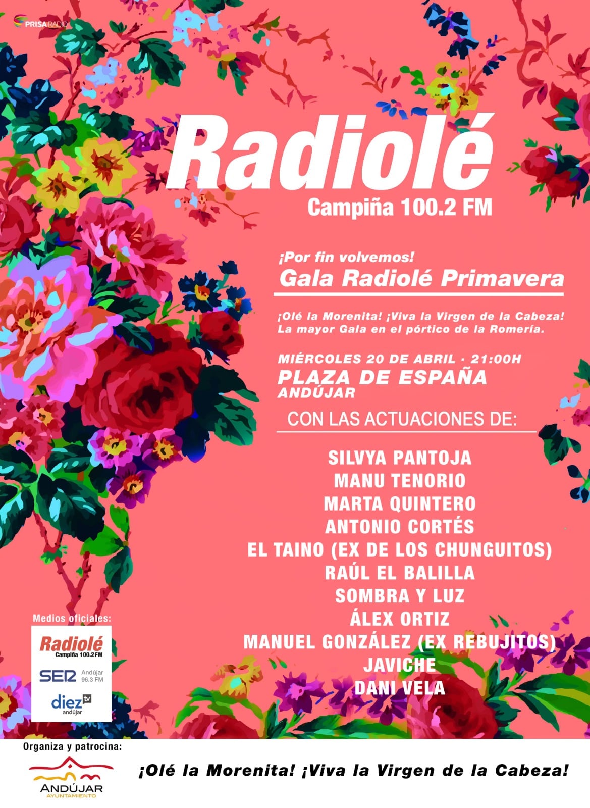 Cartel anunciador de la Gala Radiolé Campiña que tendrá lugar en Andújar.