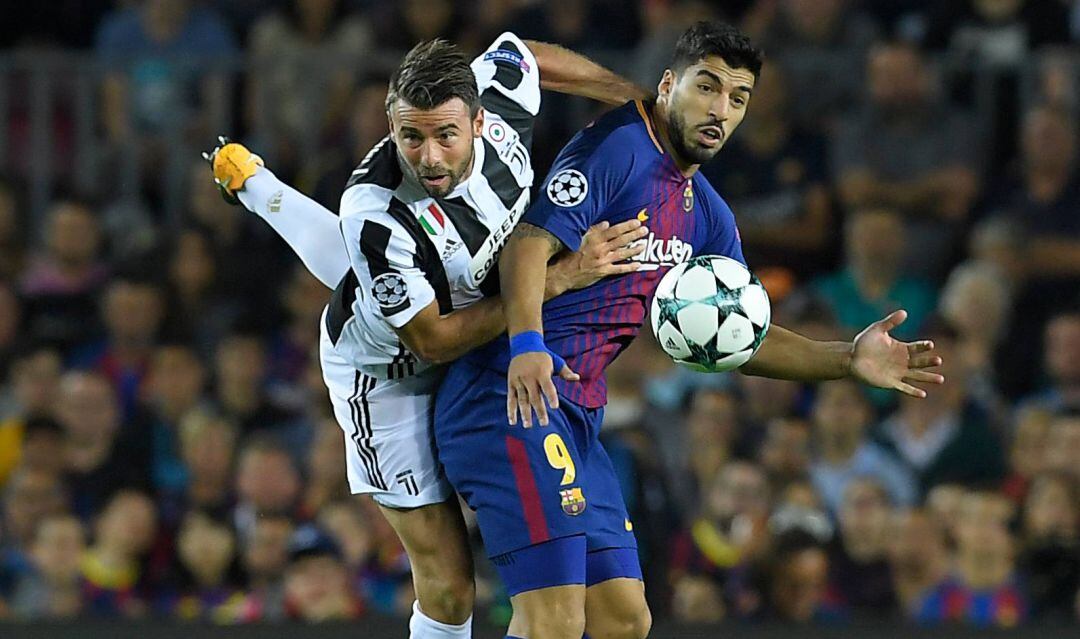 Luis Suárez, en un partido entre el Barcelona y la Juventus.