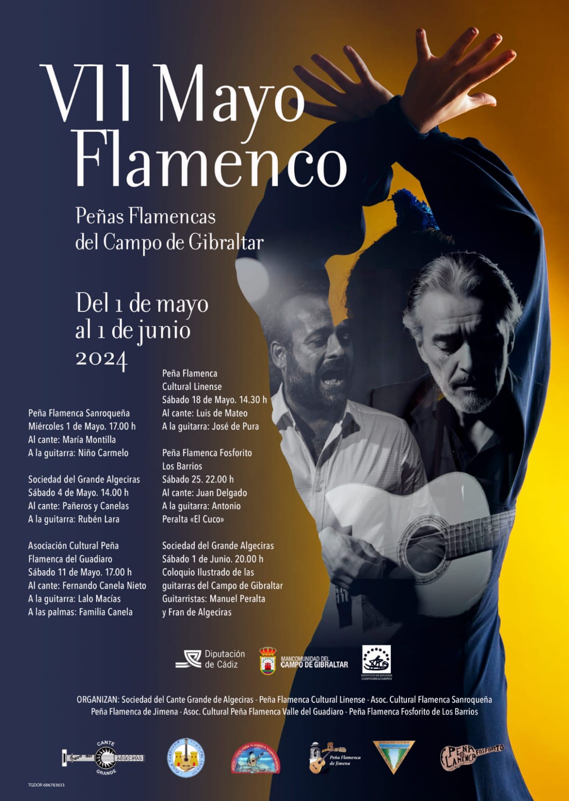 Cartel anunciador del VII Mayo Flamenco en el Campo de Gibraltar.