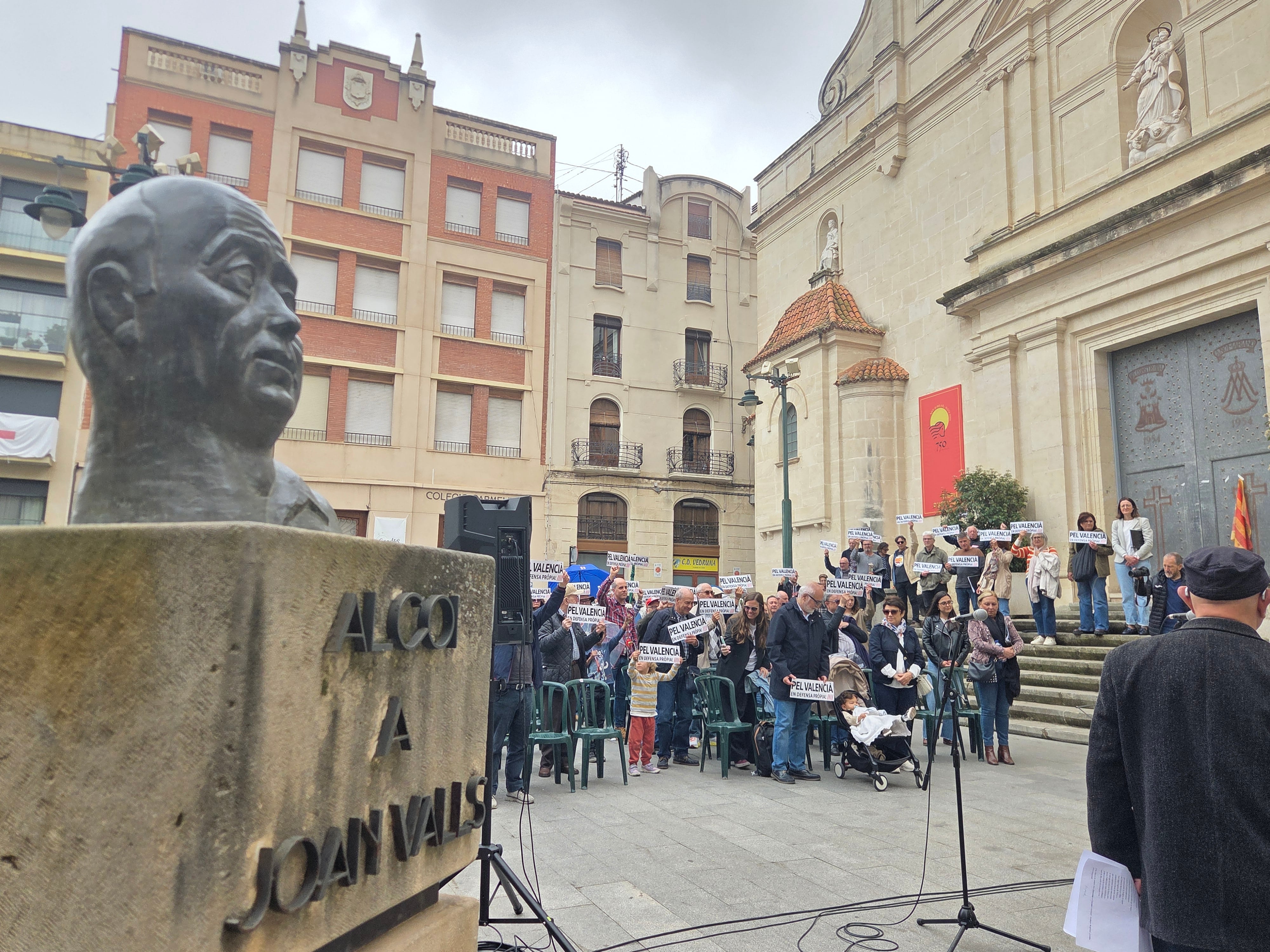 Durant l'acte ha tingut lloc una acció reivindicativa de defensa del valencià