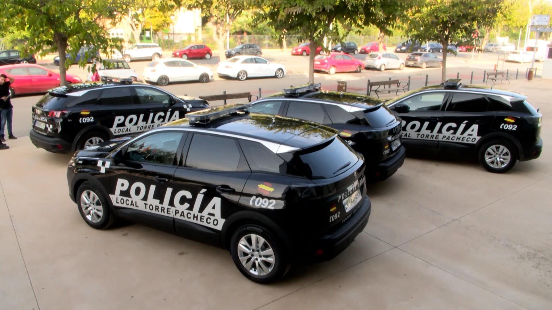 Algunos de los vehículos de la Policía Local de Torre Pacheco