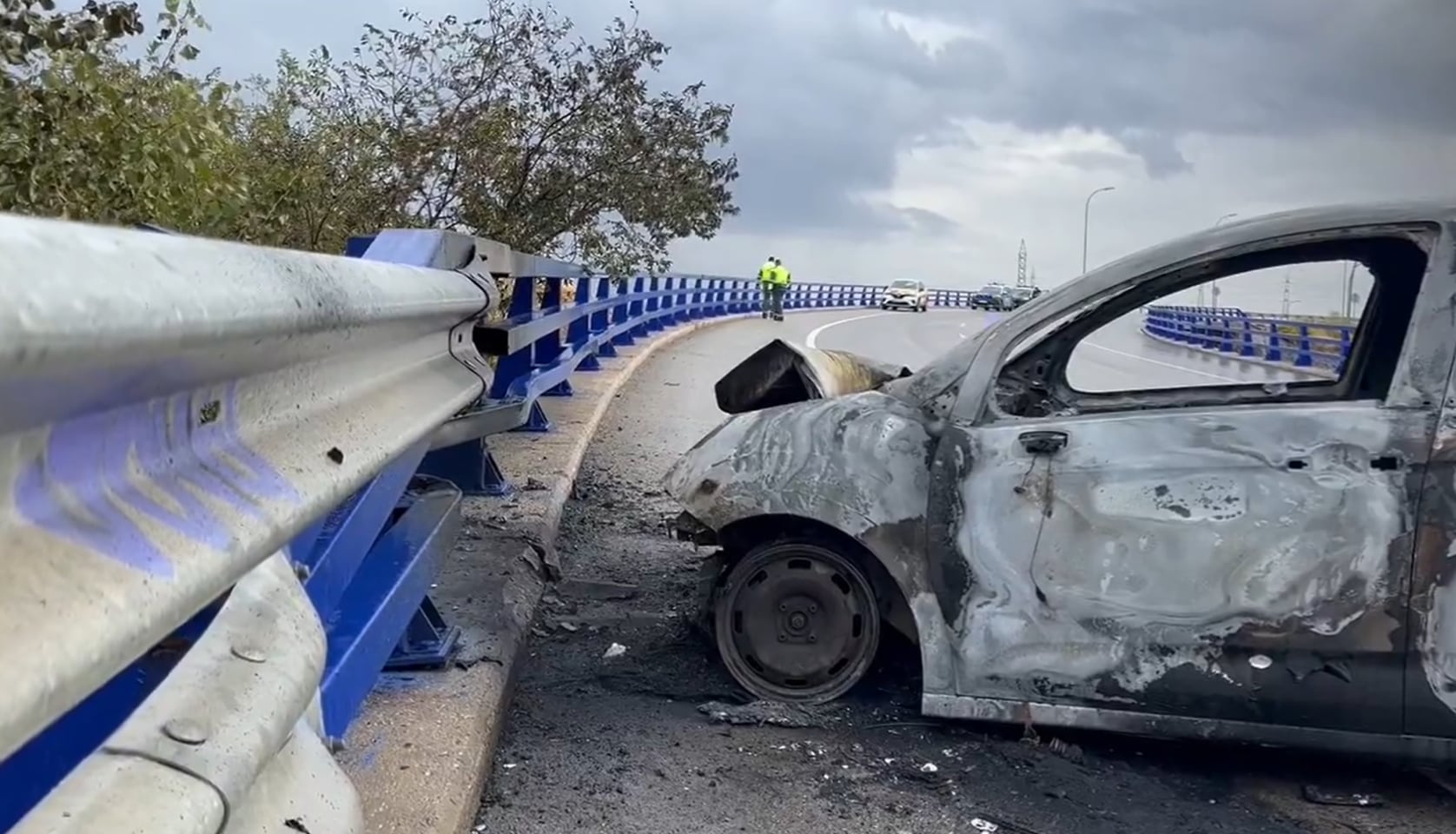 Accidente mortal en el ramal de la M-45 desde la M-31, en el distrito de Villa de Vallecas.