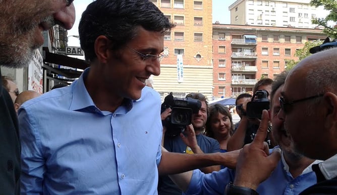 Eduardo Madina durante un acto en Bilbao