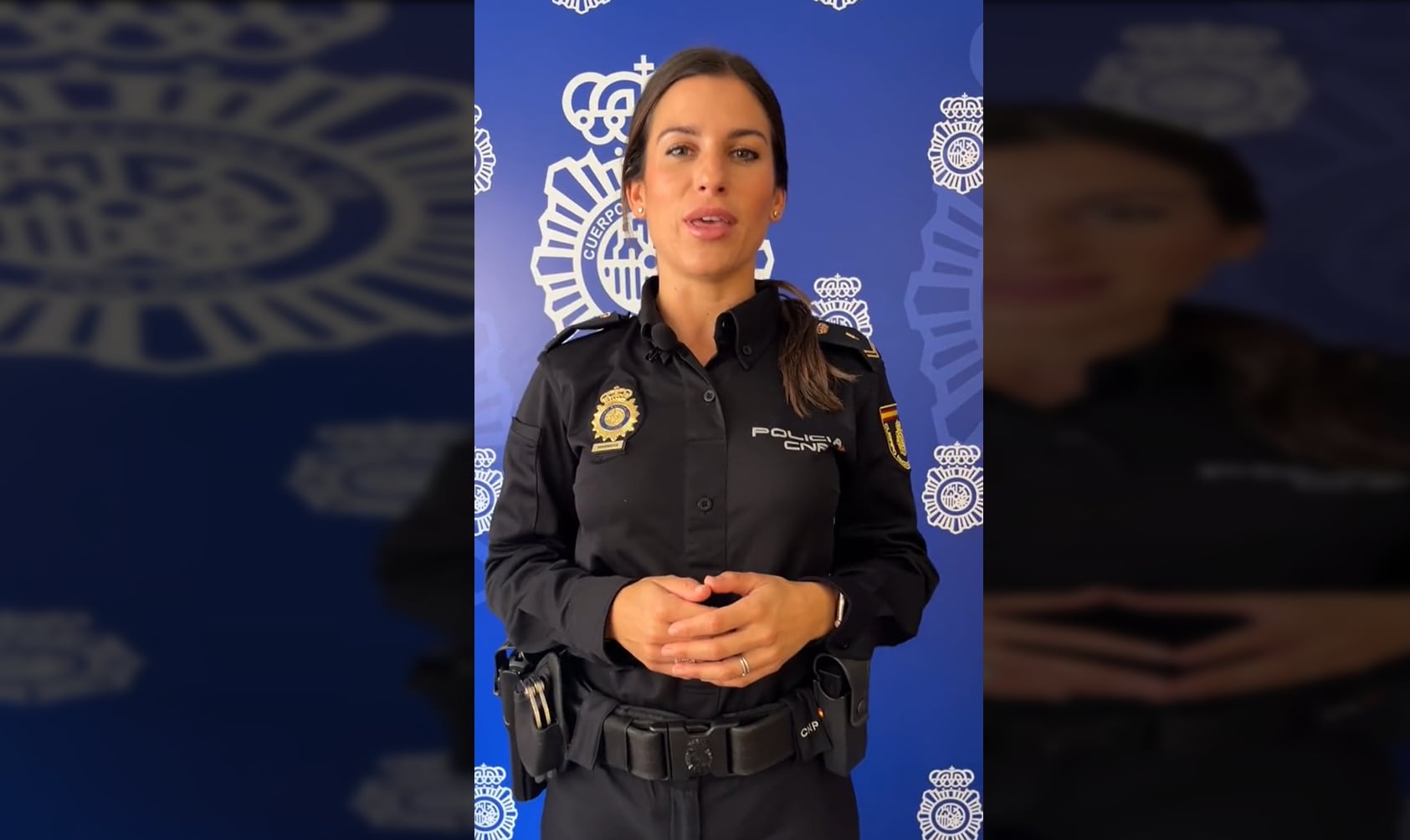 La agente de policía nos explica cómo actuar.