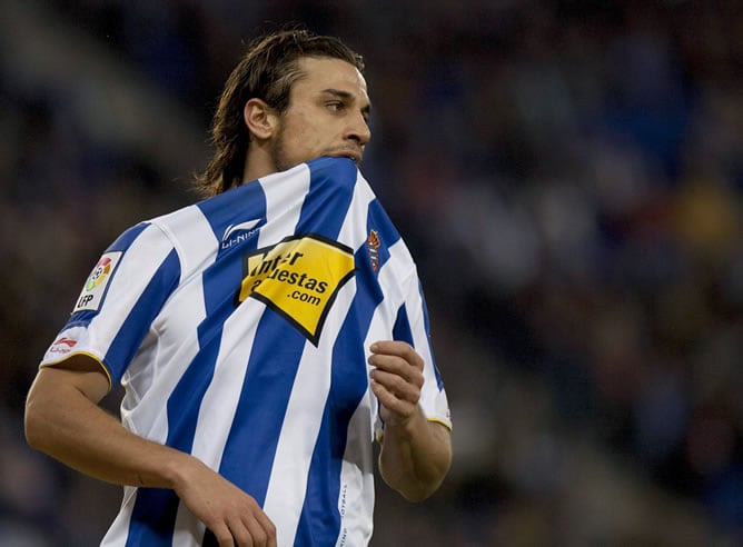Daniel Osvaldo, durante un partido con el RCD Espanyol
