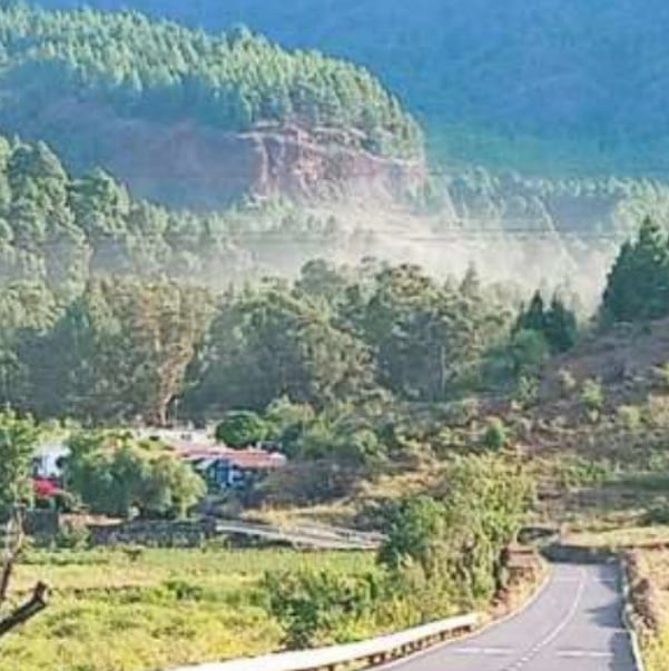 Detalle del polvo generado por la planta en su actividad