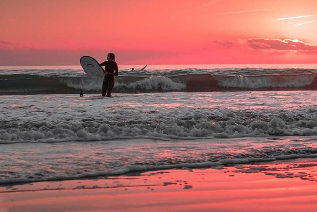 Atardecer en las playas de Huelva