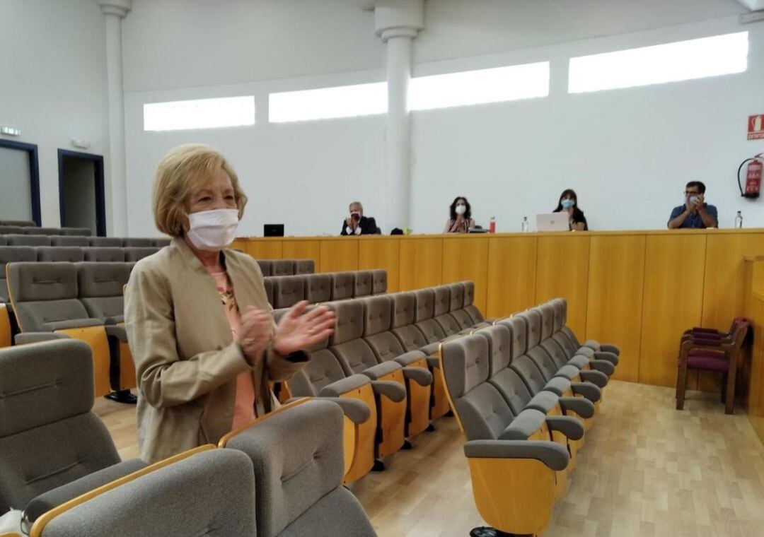 Presen Alonso, durante el pleno municipal