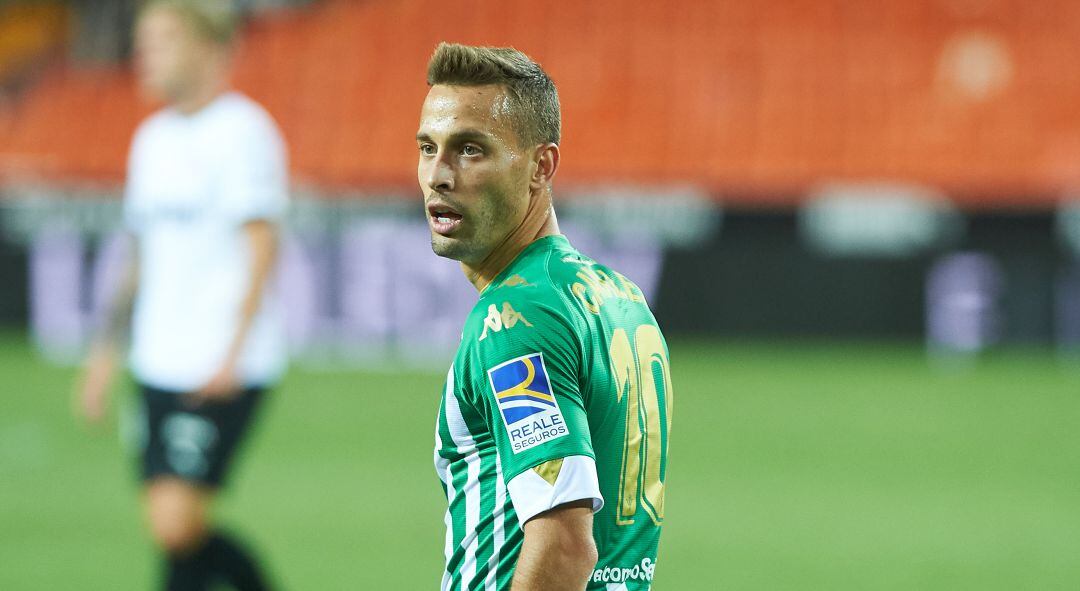 Canales, durante el partido contra el Valencia. 