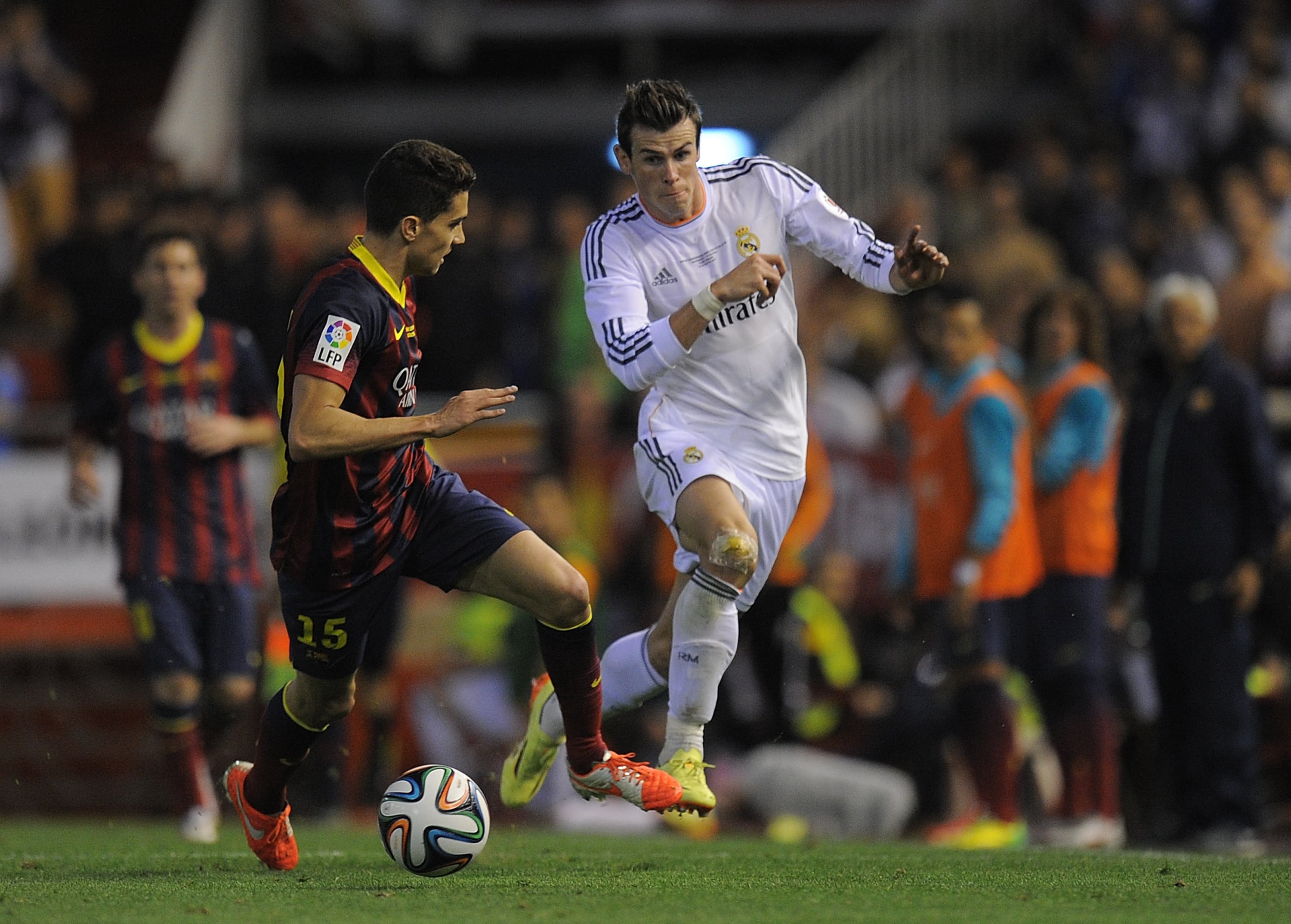 Gareth Bale en el gol que dio al Real Madrid la Copa del Rey de 2014.