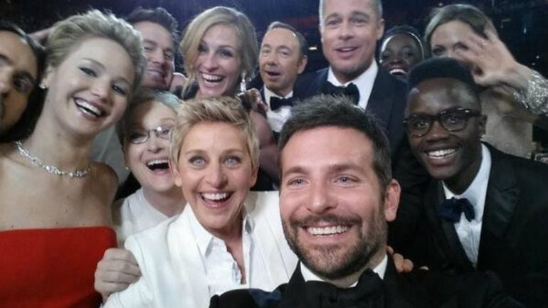 &#039;Selfi&#039; en la gala de los Oscar 2014